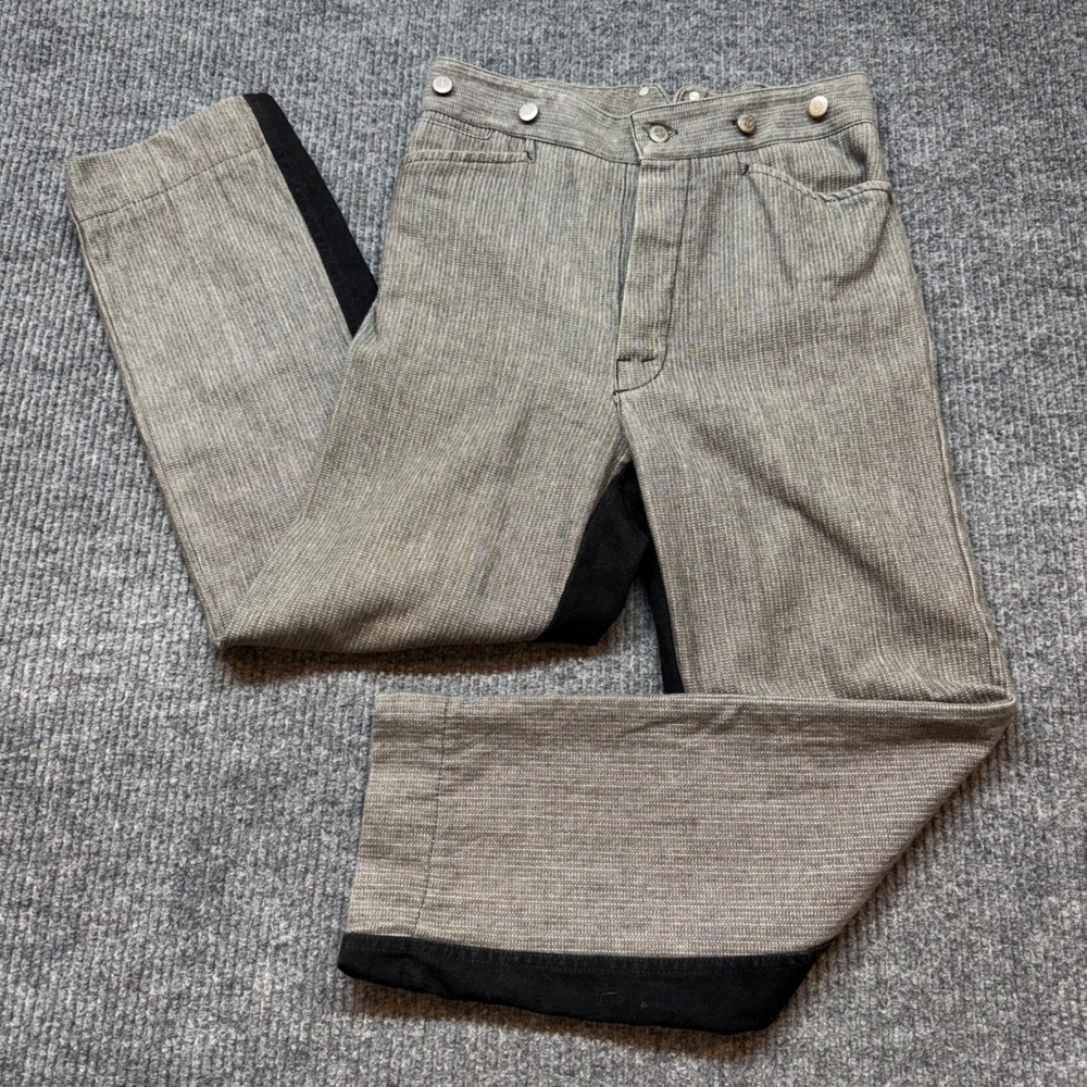 WAH Maker Frontier Pants Mens 30 Herringbone Cinch Back Western Saddle